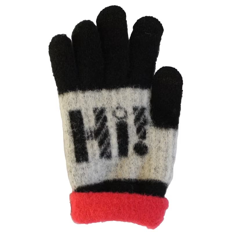 智慧手機相容手套　fluffy gloves Hi! black