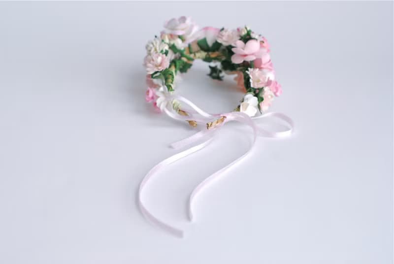Paper Flower, pink corsage, Wedding, pink peony and some small flowers (middle are size 4.5 cm.) pink Color.