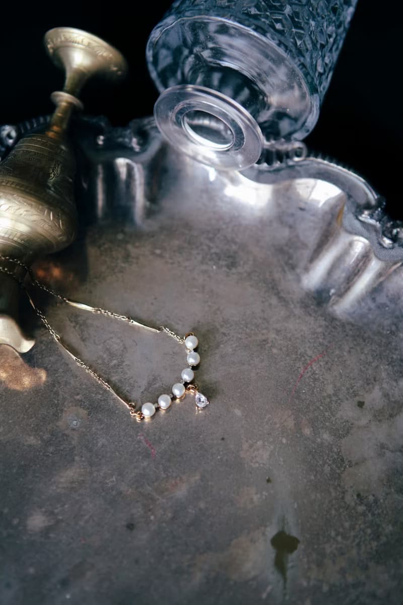 COR-DATE / 珍珠圓弧搖曳項鍊