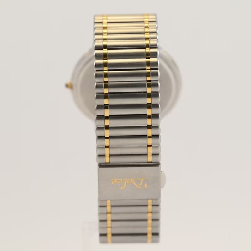 SEIKO DOLCE 男性用腕時計 QUARTZ シェルパール文字盤 ローマンインデックス ゴールド/シルバー Ref.5E31-6B20 手錶 古董錶