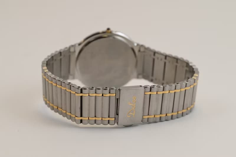 SEIKO DOLCE 男性用腕時計 QUARTZ シェルパール文字盤 ローマンインデックス ゴールド/シルバー Ref.5E31-6B20 手錶 古董錶