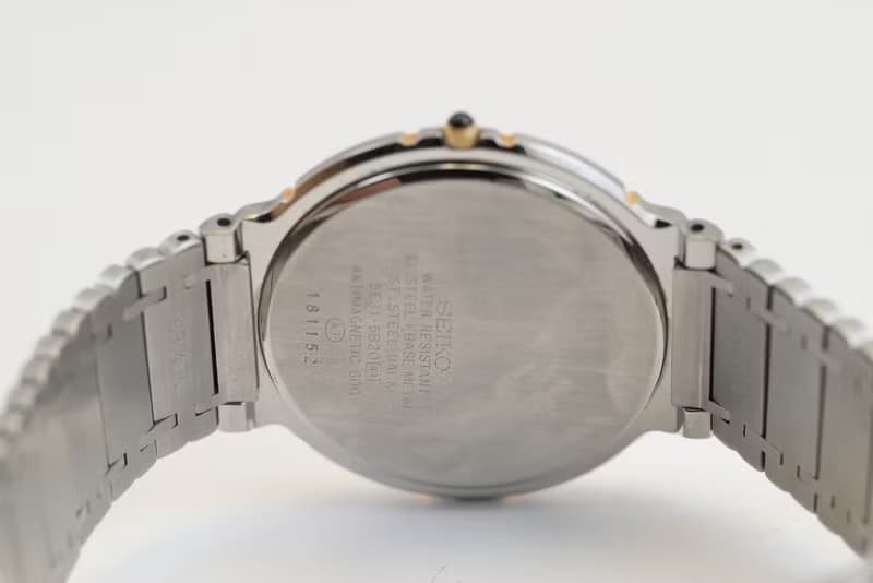 SEIKO DOLCE 男性用腕時計 QUARTZ シェルパール文字盤 ローマンインデックス ゴールド/シルバー Ref.5E31-6B20 手錶 古董錶