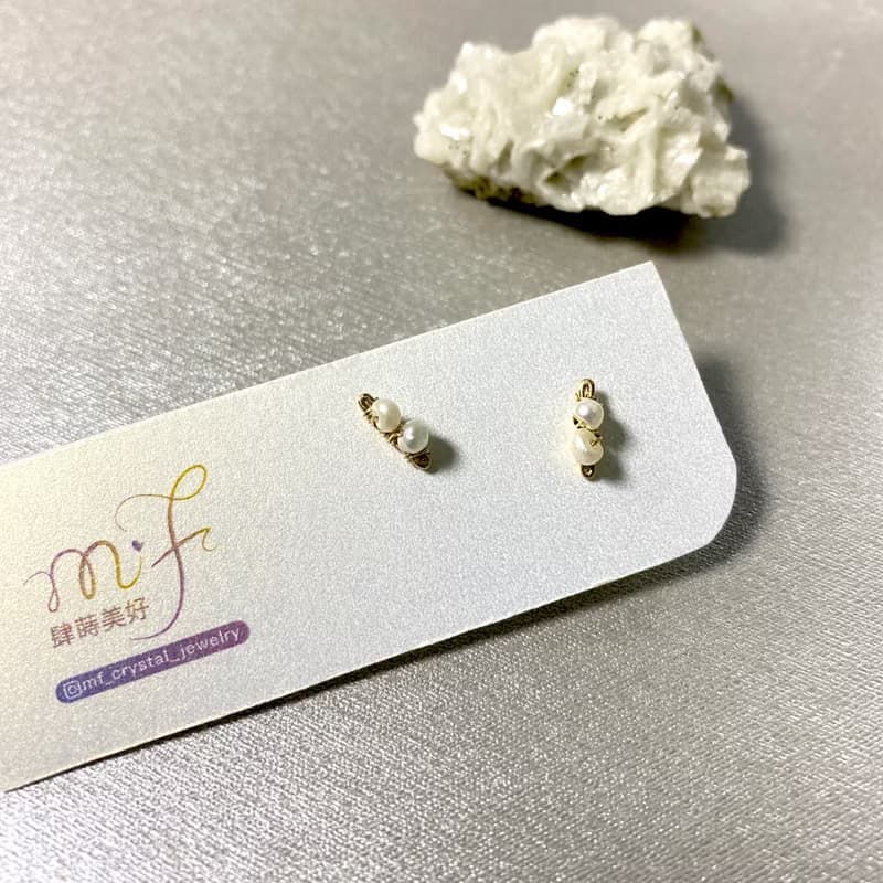 晨露迷你小珍珠耳針耳夾耳環
