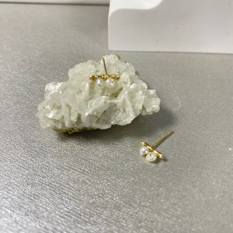 晨露迷你小珍珠耳針耳夾耳環