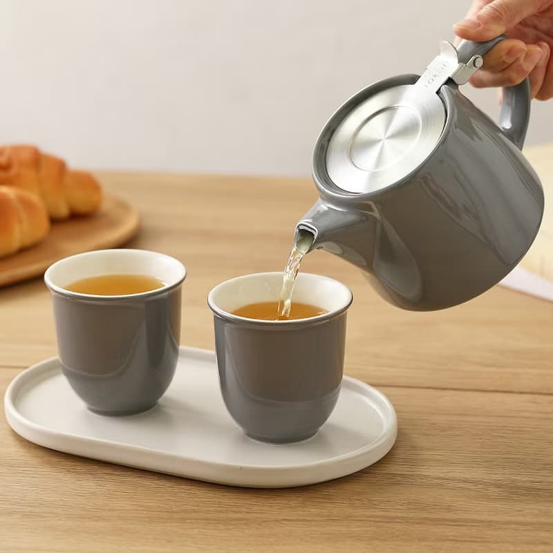 【日日有壺禮盒】樹樁茶壺與和風握杯組 一壺雙杯