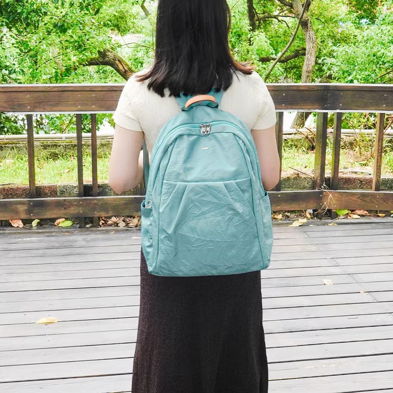 (蒂芬妮藍)輕盈紙感甜美系休閒旅行後背包(大款)33571