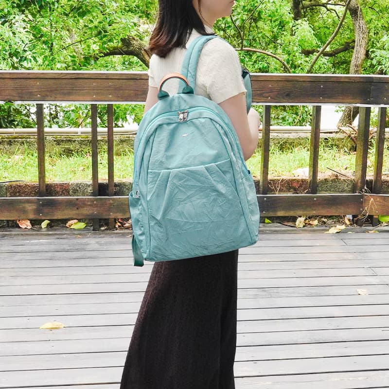 (蒂芬妮藍)輕盈紙感甜美系休閒旅行後背包(大款)33571