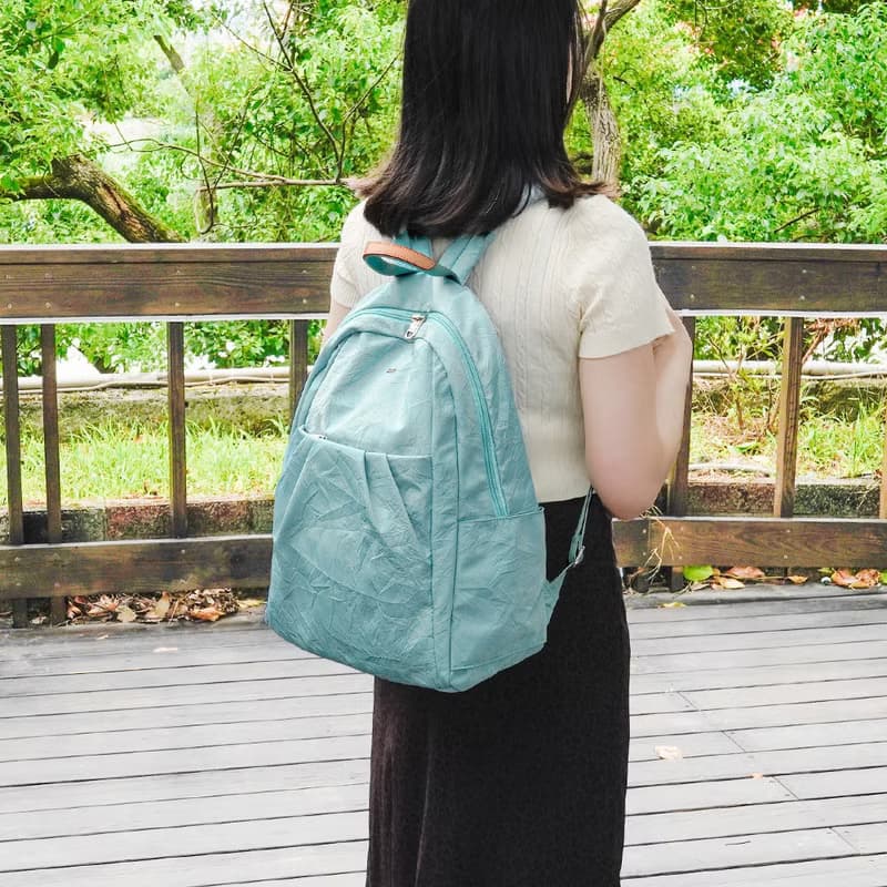 (蒂芬妮藍)輕盈紙感甜美系休閒旅行後背包(大款)33571