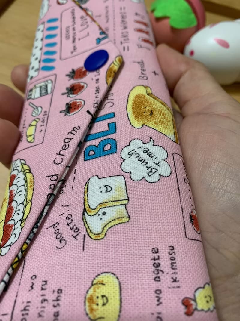 文青風環保筷袋  美食嚮宴 溫柔粉 手作餐具袋.交換禮物.