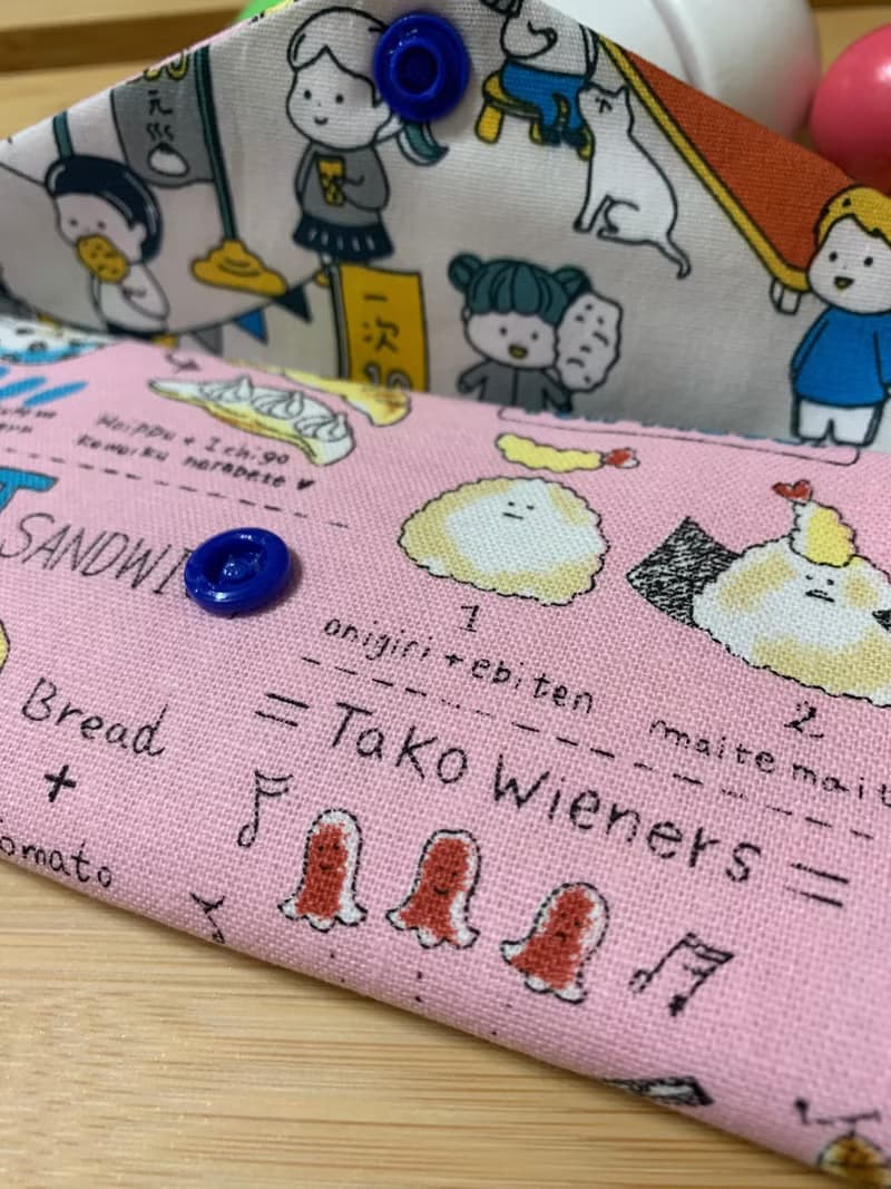 文青風環保筷袋  美食嚮宴 溫柔粉 手作餐具袋.交換禮物.