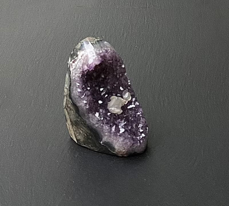 招財開運-天然原礦異象紫晶鎮共生方解石 消磁淨化 快速出貨