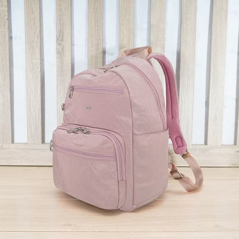 (櫻花粉)必buy輕盈紙感旅行後背包33531