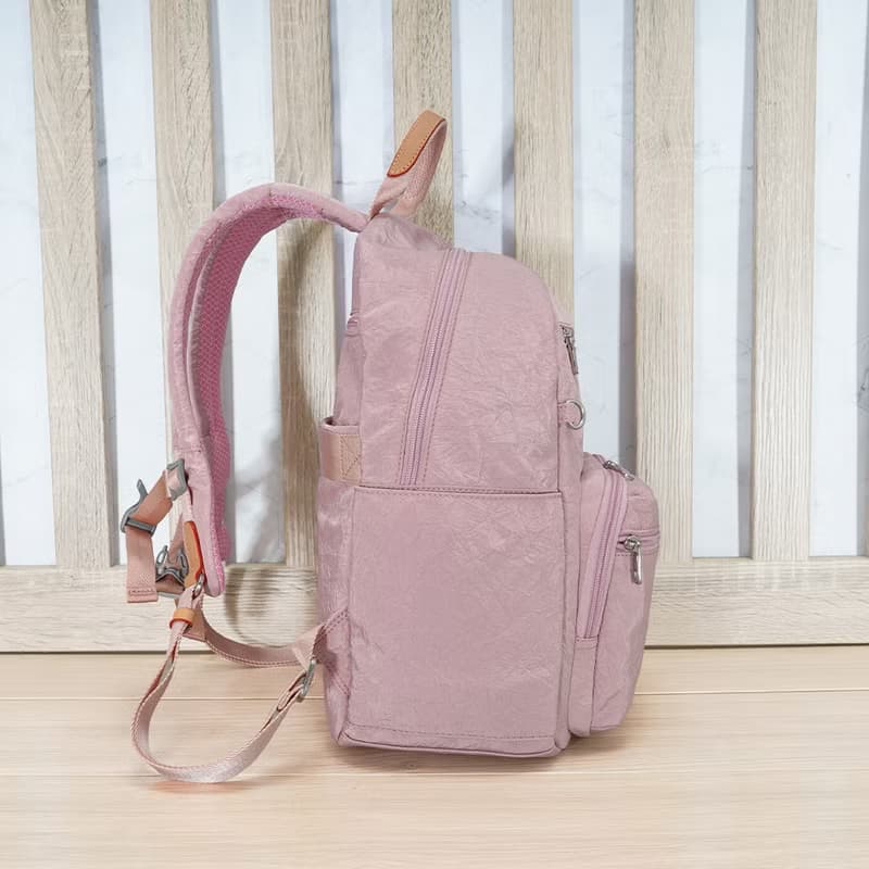 (櫻花粉)必buy輕盈紙感旅行後背包33531