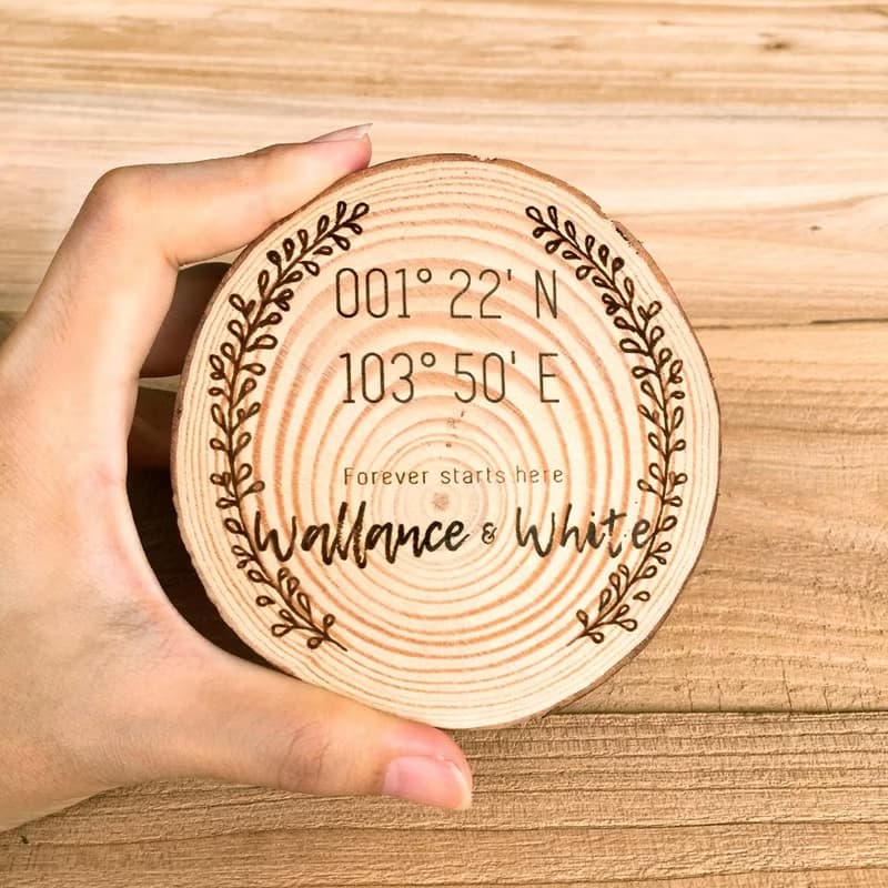 經緯坐標年輪原木杯墊| 地理科學現代木質生活用品| 新居喬遷禮物