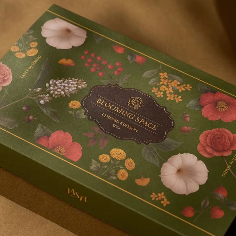【中秋禮盒】秋日花境平裝禮盒 | 月餅4入+花草茶包2入 (附提袋)