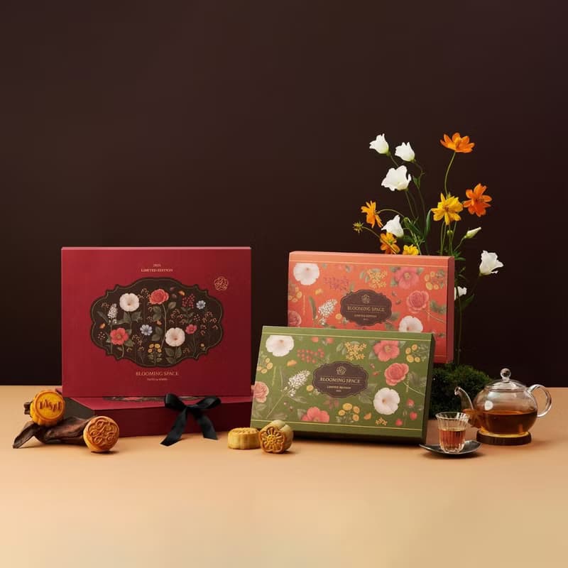 【中秋禮盒】秋日花境平裝禮盒 | 月餅4入+花草茶包2入 (附提袋)
