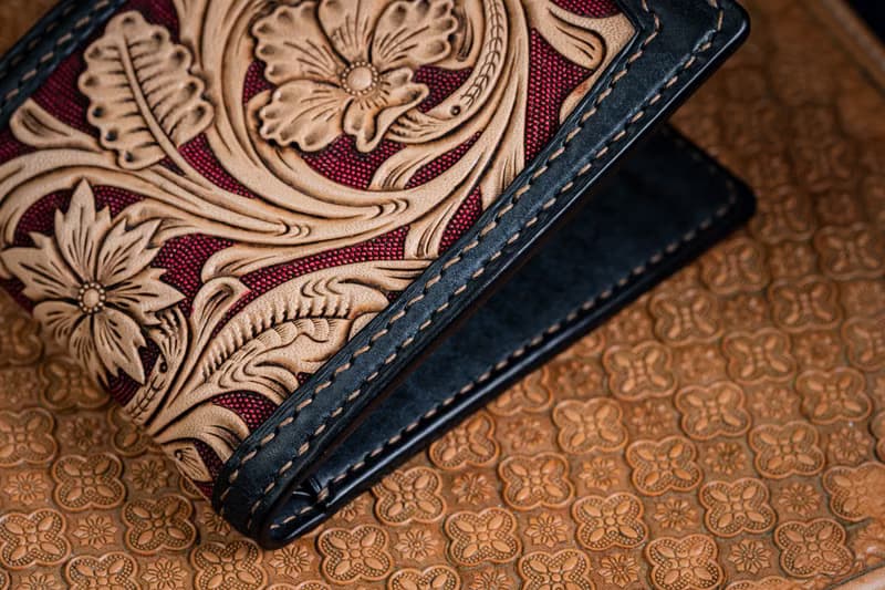 唐草皮雕短夾 (義大利植鞣革協會 錢包)