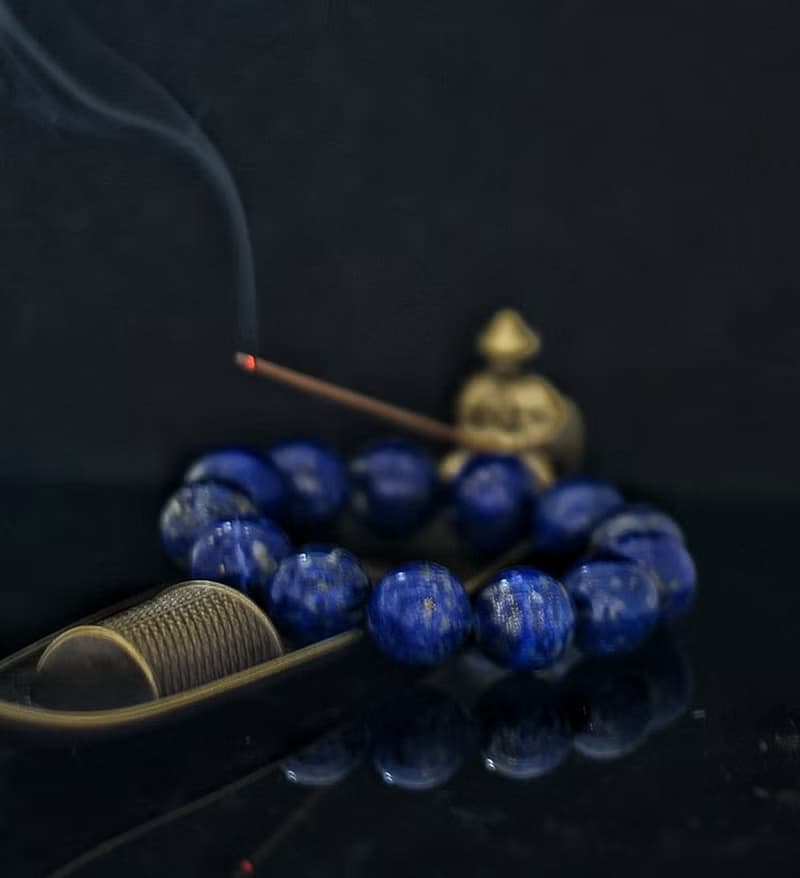 老礦青金石 17.3mm 手鍊 ( HKA9193 )