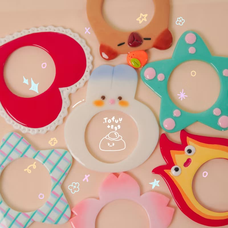 Kawaii Heart Hair Stick – Handmade Polymer Clay Bun Pin with Strawberry Cookie