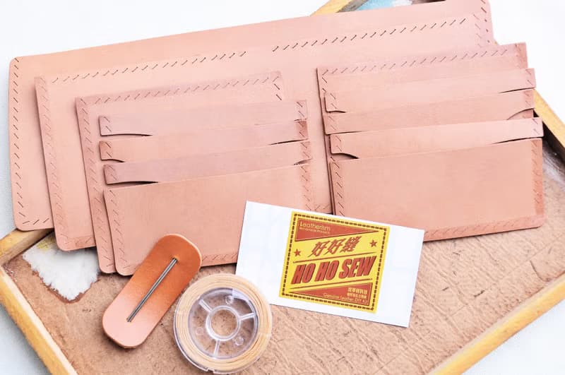 8咭位短夾 - 好好縫 皮革材料包 免費刻字 手工包 情侶銀包 皮夾 短銀包 短財 簡約實用 意大利皮 植鞣革 皮革DIY