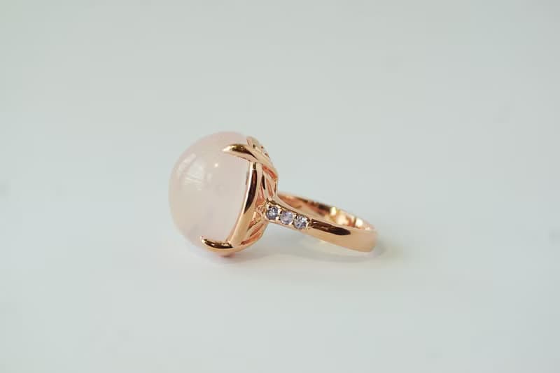 Natural Rosequartz and Tanzanite 23 Cts Ring Sterling Silver 925.