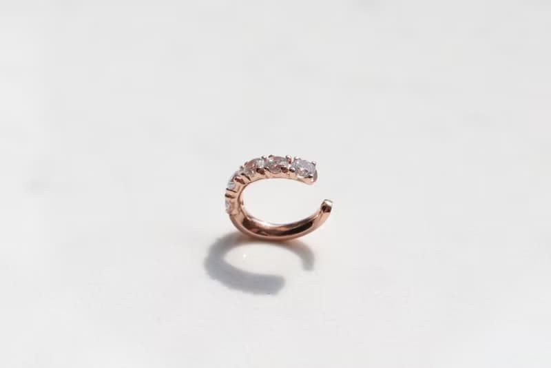 純14K Cubic Cuff Earring 排鑽耳夾耳環(單個)