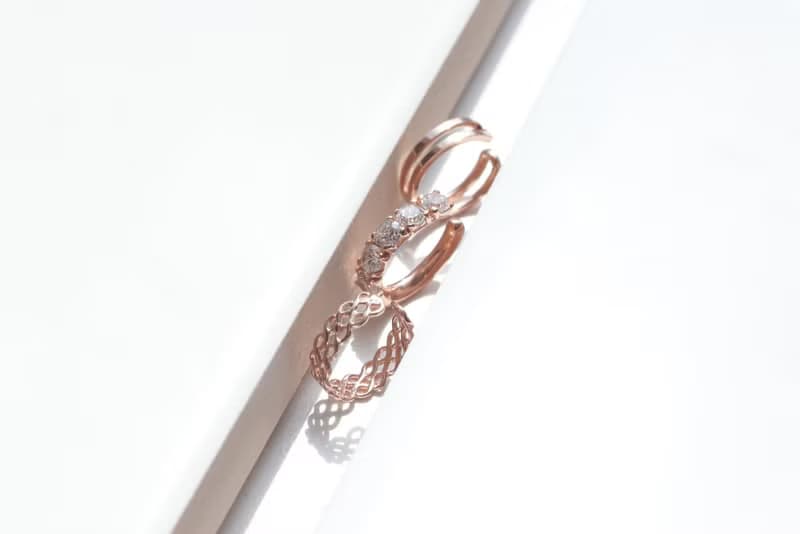 純14K Cubic Cuff Earring 排鑽耳夾耳環(單個)