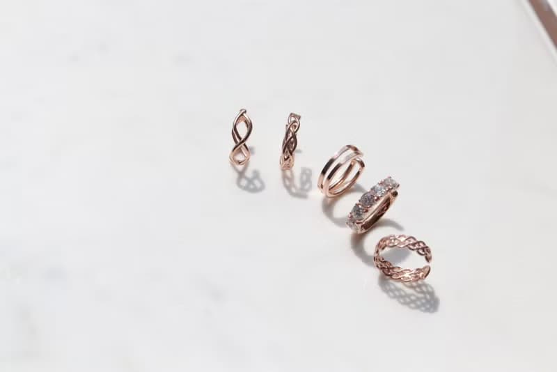 純14K Cubic Cuff Earring 排鑽耳夾耳環(單個)