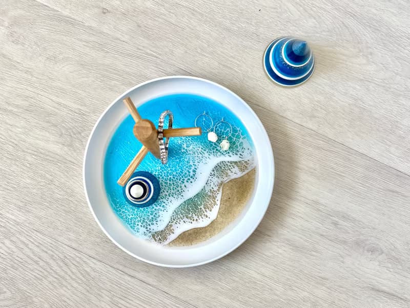 Accessories Display Tray, Ocean Theme, Turquoise, Wedding Gift, Home Gift