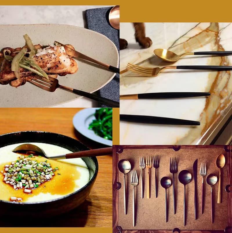 葡萄牙Cutipol GOA系列藍柄新主餐三件組(叉匙筷)