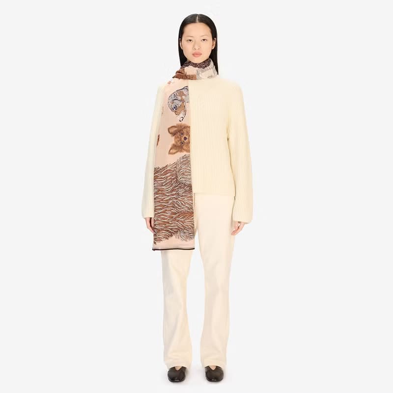 【INOUI EDITIONS】TOUTOU 羊毛圍巾100 - 米色