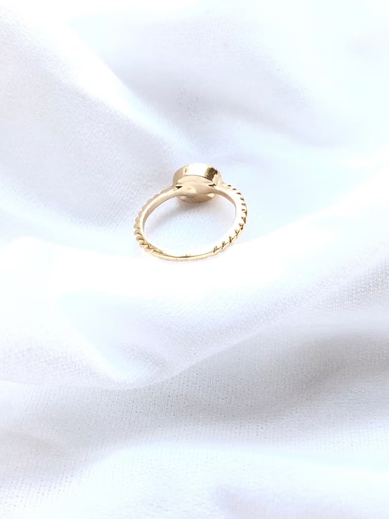 Vintage Purple Oval Gemstone Gold Solitaire Ring