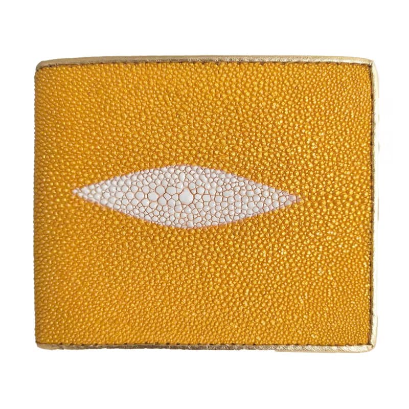 Men's Wallet Bifold Style Genuine Stingray Leather 1 Eye Money Bag Card Zip New
