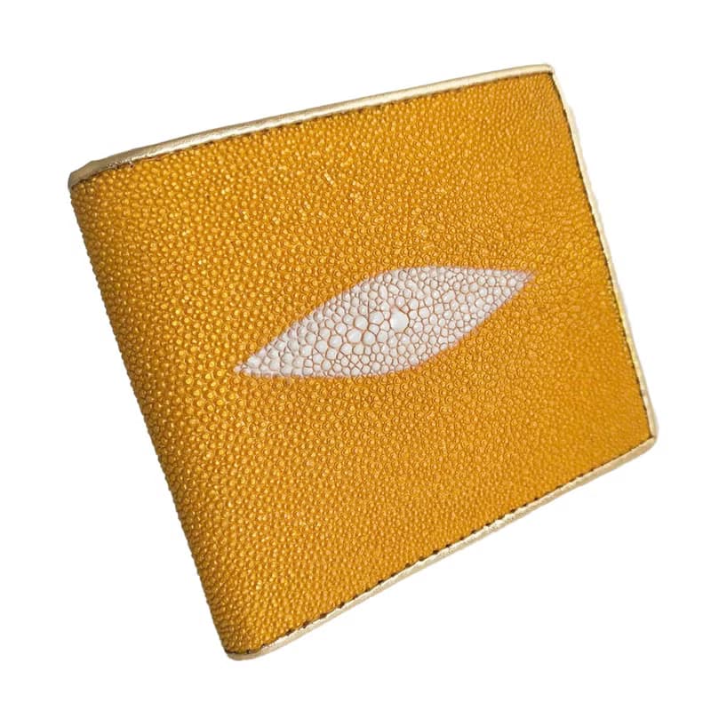Men's Wallet Bifold Style Genuine Stingray Leather 1 Eye Money Bag Card Zip New