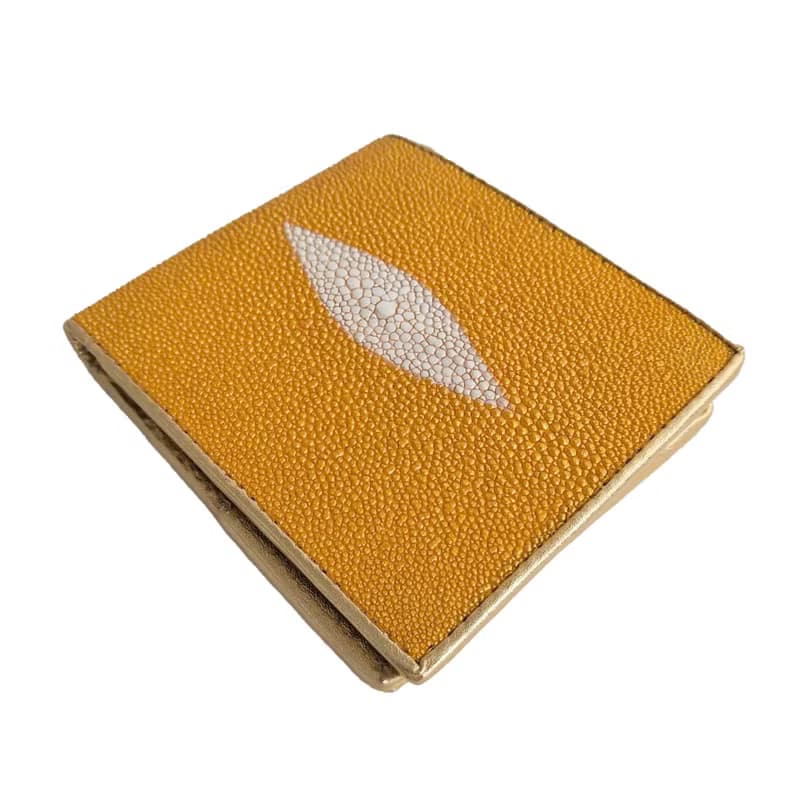 Men's Wallet Bifold Style Genuine Stingray Leather 1 Eye Money Bag Card Zip New