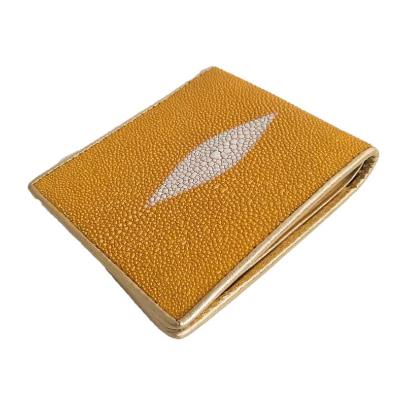 Men's Wallet Bifold Style Genuine Stingray Leather 1 Eye Money Bag Card Zip New