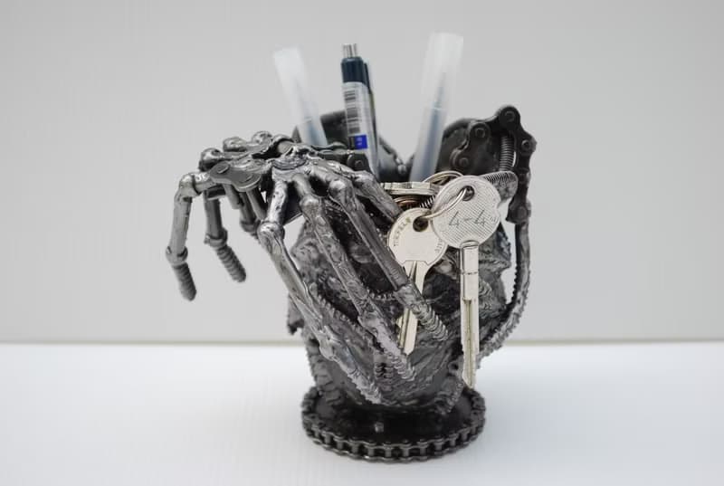 Monster Egg SCRAP METAL Sculpture, Gift for him, Cool Welding Gift, Gift for son