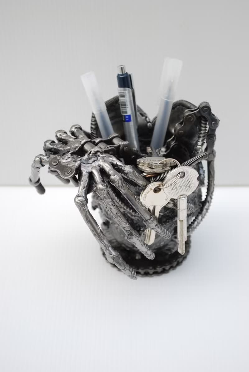 Monster Egg SCRAP METAL Sculpture, Gift for him, Cool Welding Gift, Gift for son