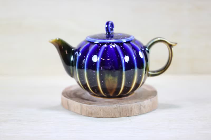 【送禮好物】曉櫻 結晶釉 曲紋茶壺 陶藝名家葉敏祥作品