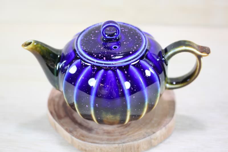 【送禮好物】曉櫻 結晶釉 曲紋茶壺 陶藝名家葉敏祥作品