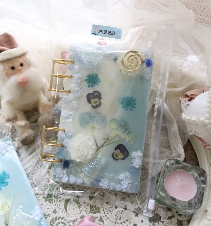 聖誕禮盒-冰雪聖誕水晶活頁手帳本