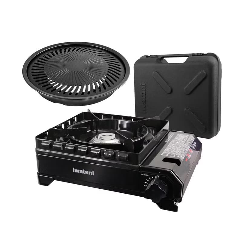 【Iwatani岩谷】新黑武士磁式瓦斯爐3.3kW-附收納盒&27cm燒肉盤