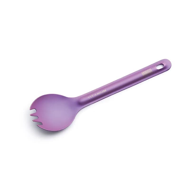 【美國 Vargo】 Titanium Spork ULV 超輕量純鈦湯叉 紫色 #T215