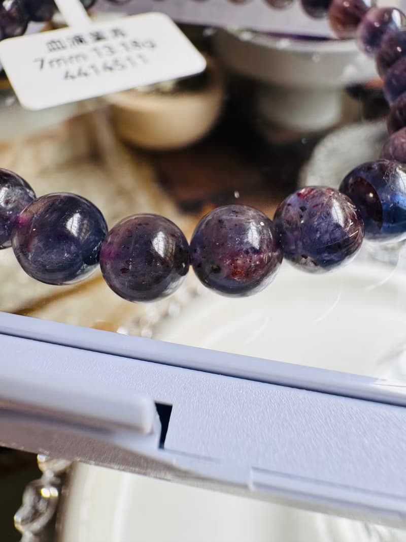 小資本藍紫血滴菫青石7mm13.18g守財增加人緣開發靈性天賦