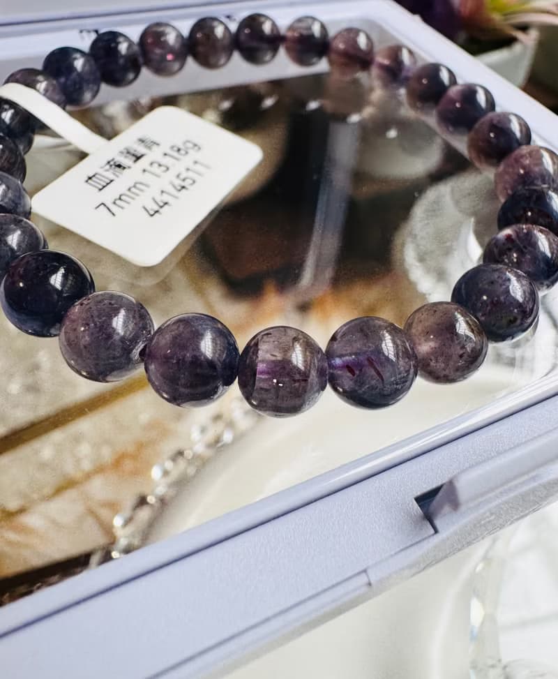 小資本藍紫血滴菫青石7mm13.18g守財增加人緣開發靈性天賦