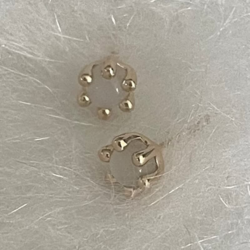haime mini mushroom gemstone earring