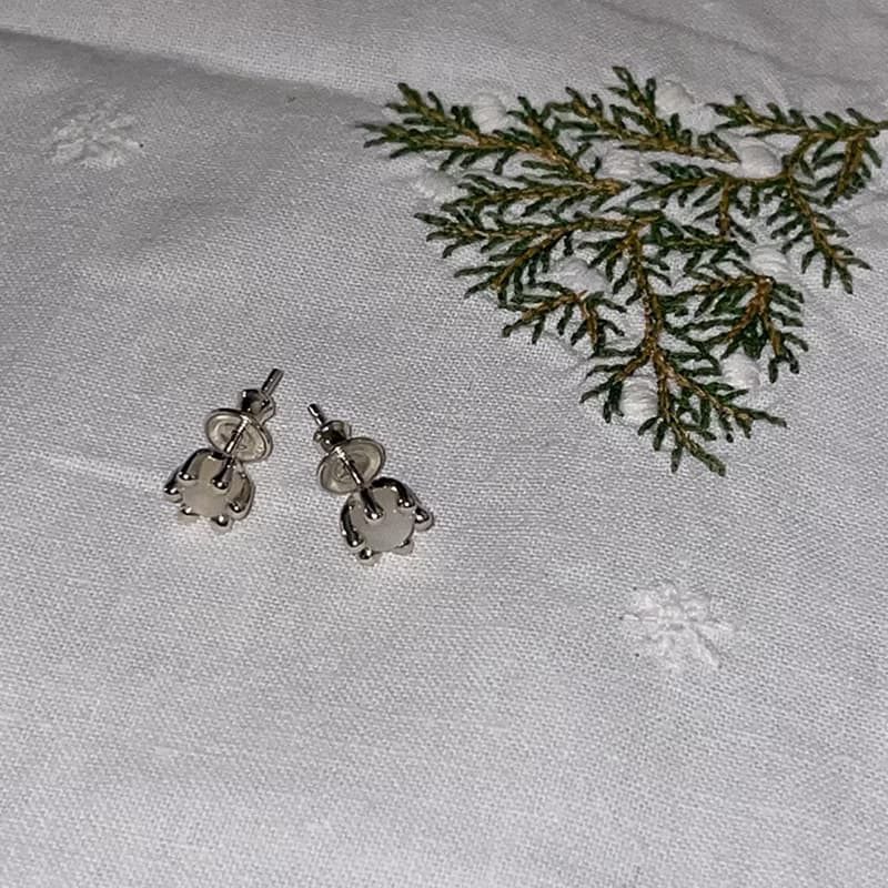 haime mini mushroom gemstone earring