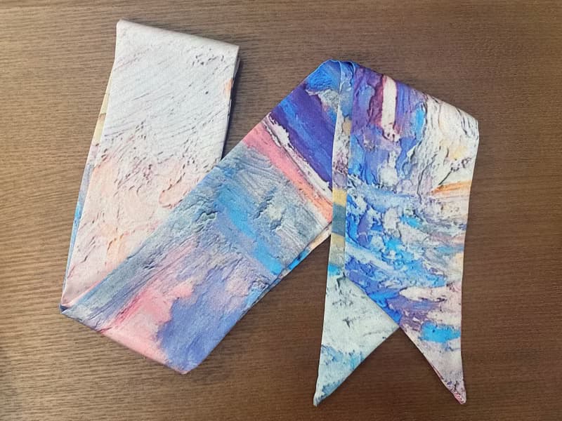 Re-Re Twilly瑰莉絲質絲巾—油畫系列