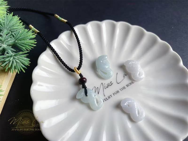 天然緬甸玉翡翠 蛇 升官發財 頭腦靈活 項鍊 禮物 天然石