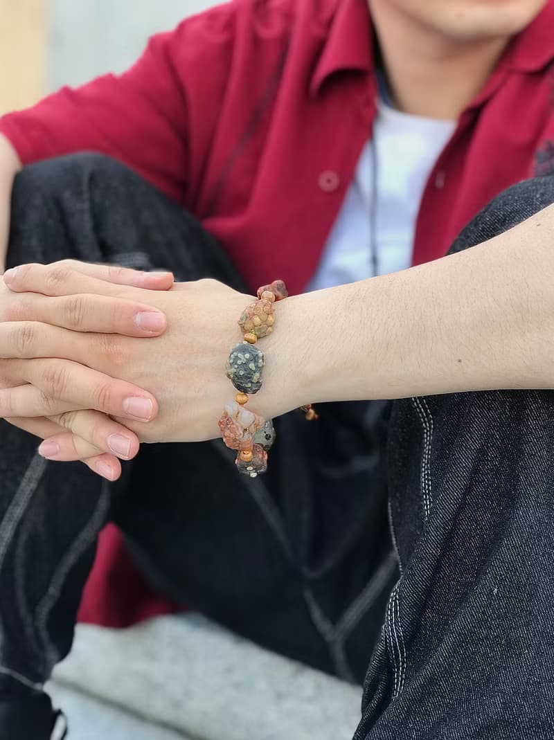 大顆魚籽筋脈手鍊